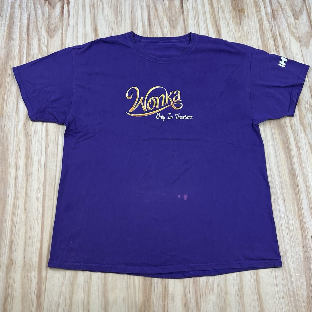 Wonka Movie 2023 Ihop Collab T-Shirt XL Purple Cotton Tee Charlie